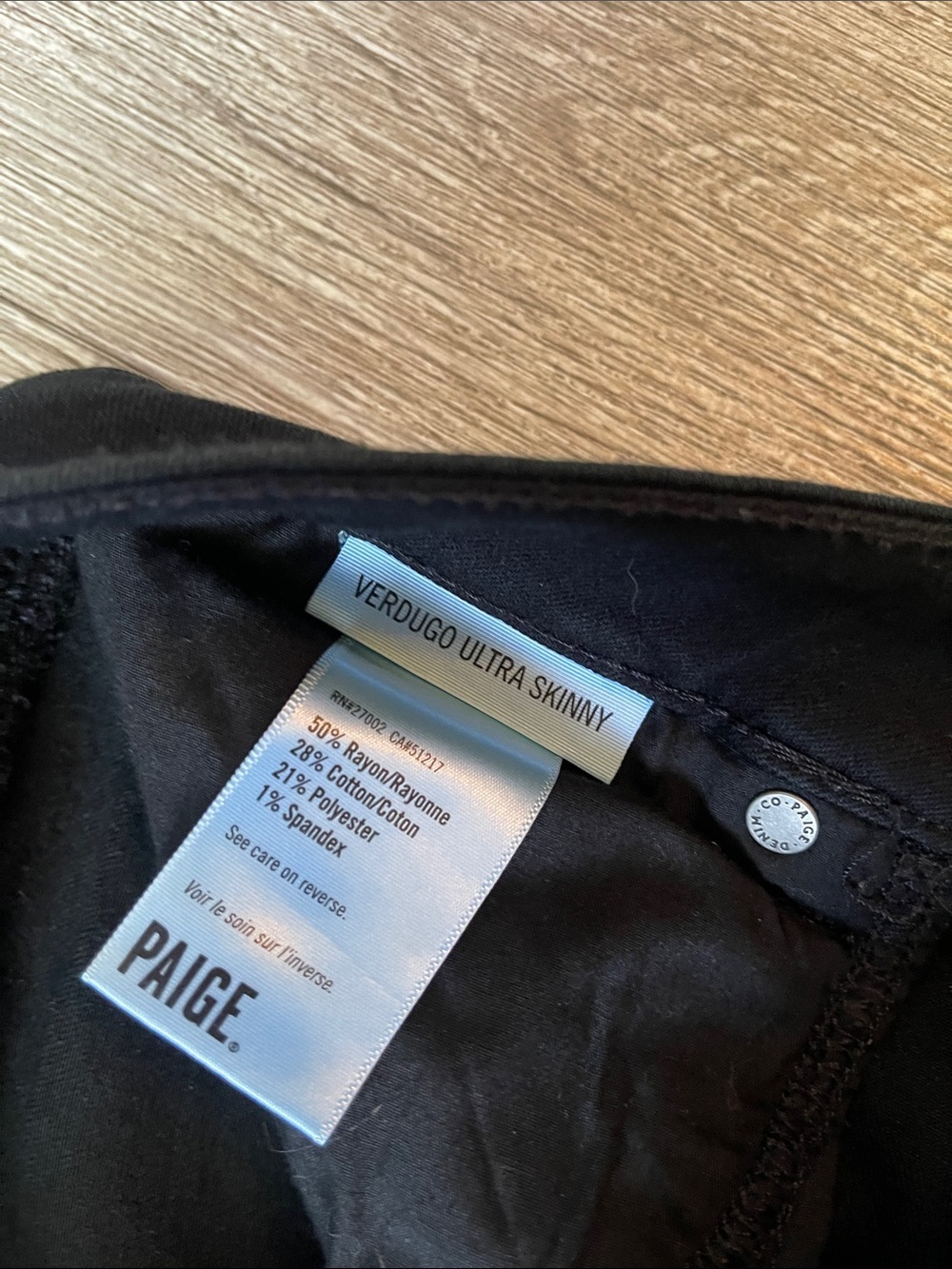 PAIGE Black Skinny High-Rise Jeans pants denim verdugo ultra - Picture 3 of 7